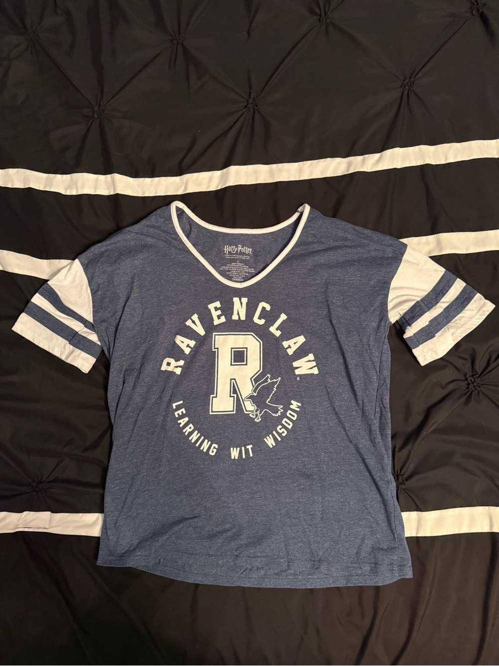 Blue Ravenclaw Tee with White Trim